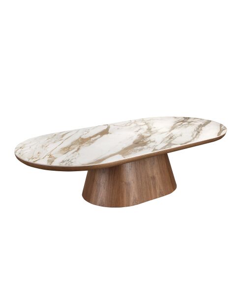Table Centrale Blanc/Noyer - 160x80x80 cm