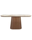 Console in wit/notenhout - 180x45x45 cm