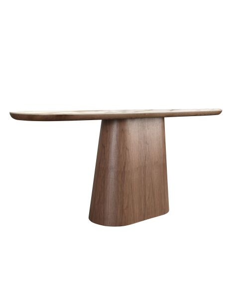 Console in wit/notenhout - 180x45x45 cm