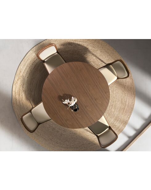 Stuhl aus braunem Nussbaum - 50x60x60