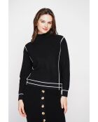 Pull col roulé montant noir