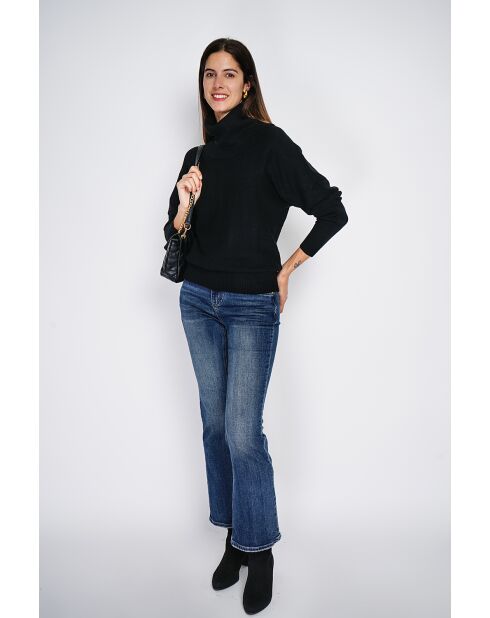 Pull col boule noir