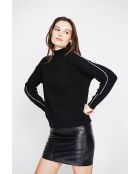 Pull col montant noir