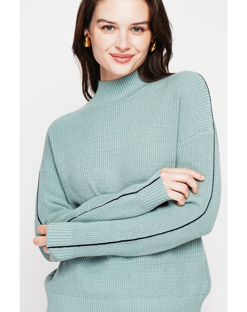 Pull col montant jade