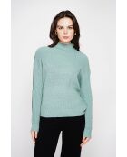 Pull col montant jade