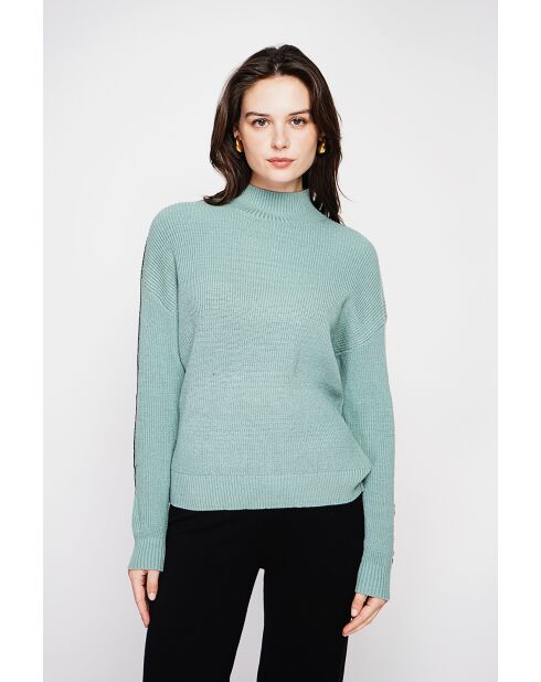 Pull col montant jade