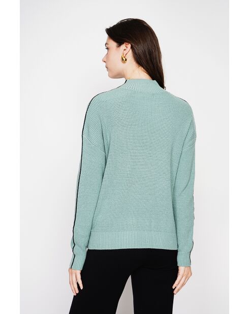 Pull col montant jade