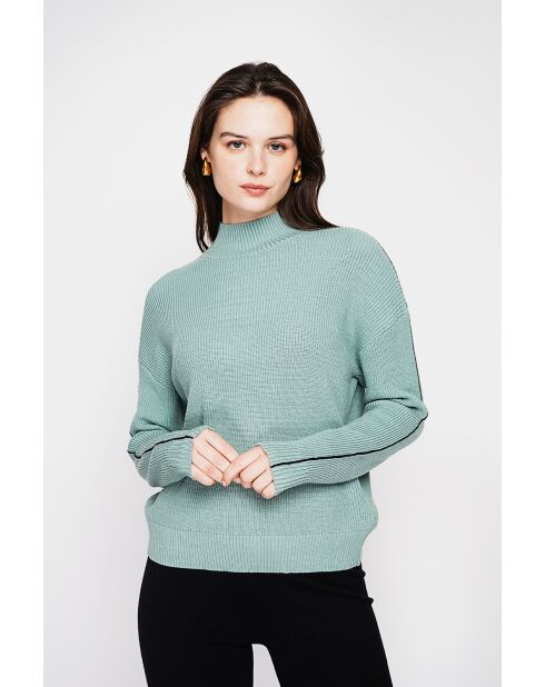 Pull col montant jade