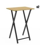 2 Tables d'appoint pliantes Memphis - 48x36x65 cm