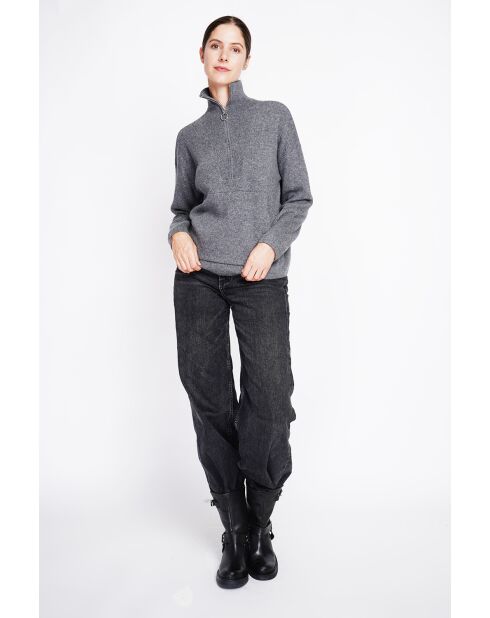 Pull à col montant loup