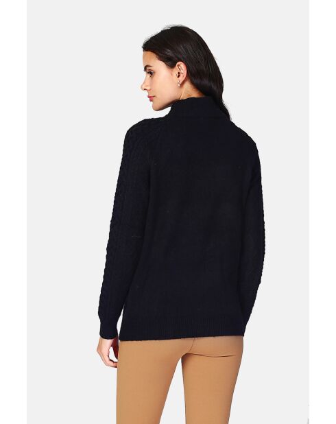 Pull Encolure montante noir
