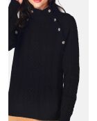 Pull Encolure montante noir