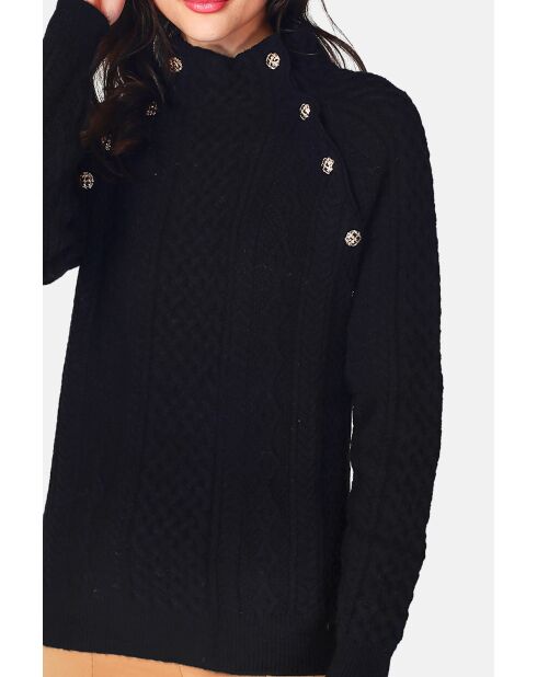 Pull Encolure montante noir