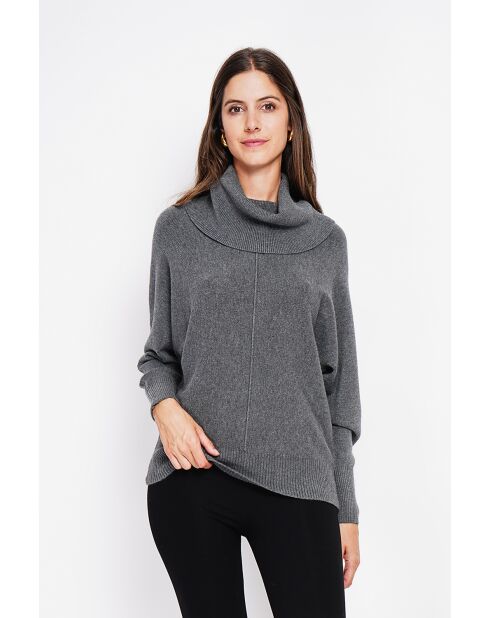 Pull col boule loup