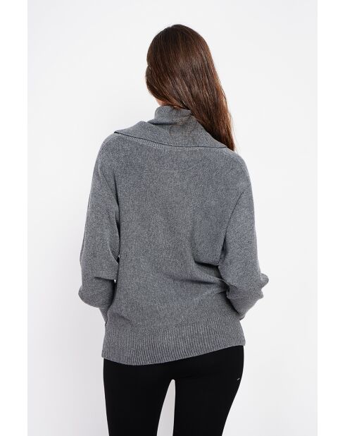 Pull col boule loup