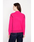 Pull col roulé montant fushia