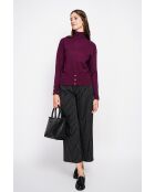 Pull col roulé bordeaux