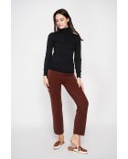 Pull col roulé classique noir