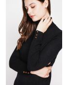 Pull col roulé classique noir