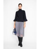 Pull col montant torsadé noir