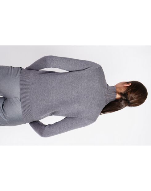 Pull col roulé fourré loup