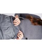 Pull col roulé fourré loup