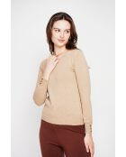 Pull col rond classique nougat