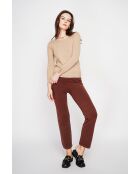 Pull col rond classique nougat