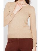 Pull col rond classique nougat