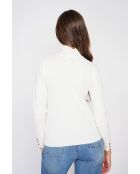 Pull col roulé classique naturel