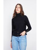 Pull col roulés noir