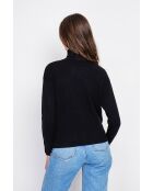 Pull col roulés noir