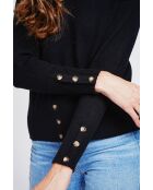 Pull col roulés noir