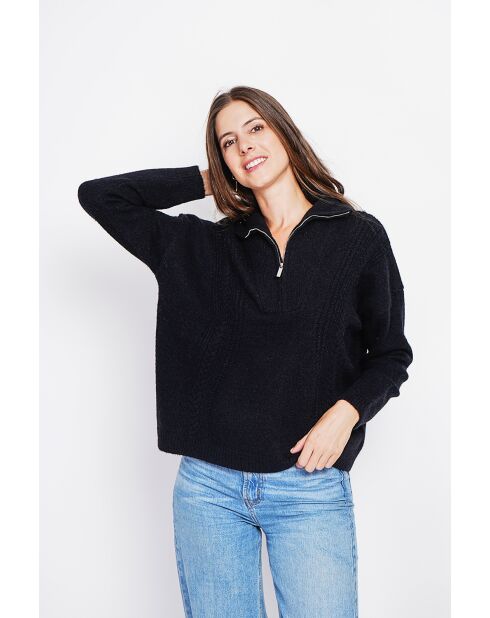 Pull camionneur noir