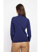 Pull col roulé classique bleu nuit