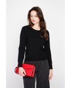 Pull col rond classique noir