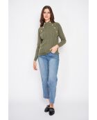 Pull col montant kaki