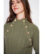 Pull col montant kaki