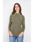 Pull col montant kaki