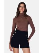 Sous-pull en Soie mélangée café