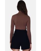 Sous-pull en Soie mélangée café