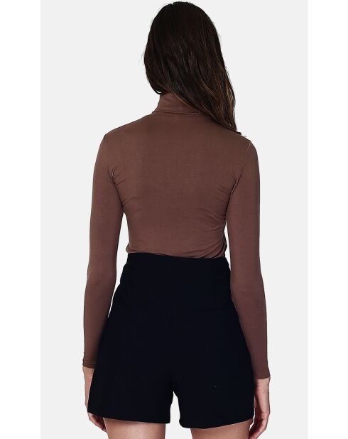 Sous-pull en Soie mélangée café