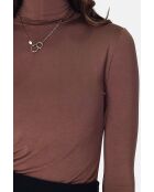 Sous-pull en Soie mélangée café