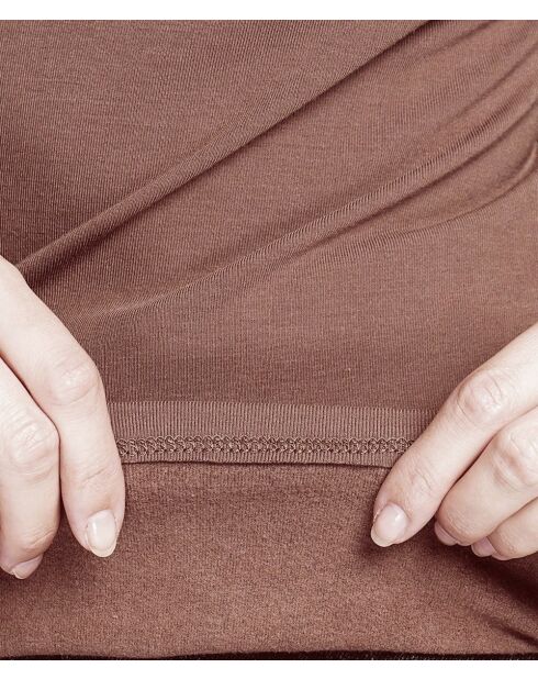 Sous-pull en Soie mélangée café