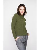 Pull col roulé croisé kaki