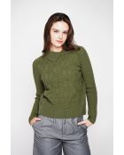 Pull col roulé croisé kaki