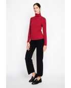 Sous-pull en Soie mélangée bordeaux