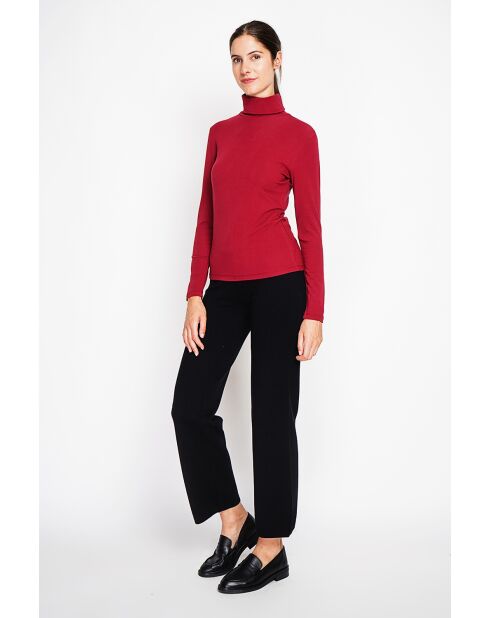 Sous-pull en Soie mélangée bordeaux