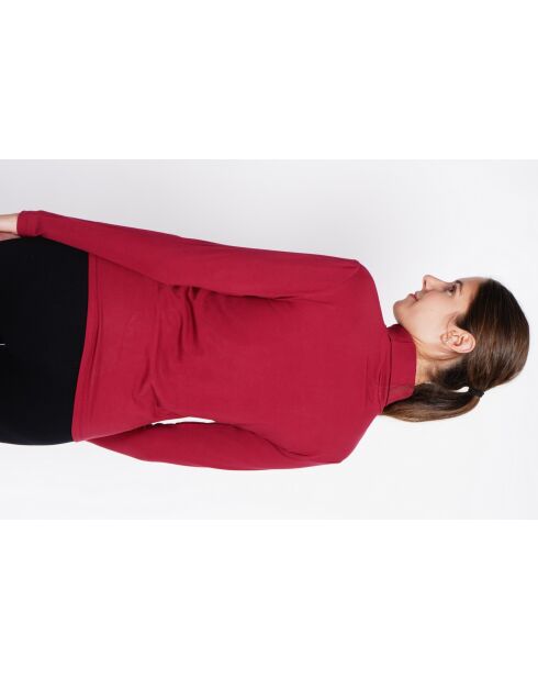 Sous-pull en Soie mélangée bordeaux