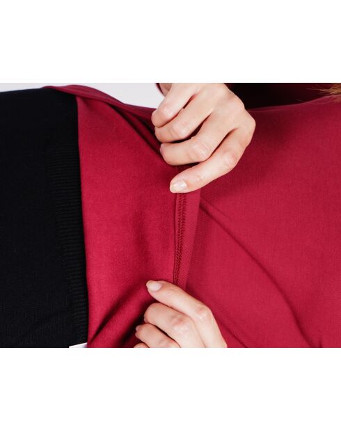 Sous-pull en Soie mélangée bordeaux